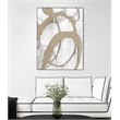 Giant Art Canvas  24x32 Gold Sparkle Strokes II Framed in Multi-Color