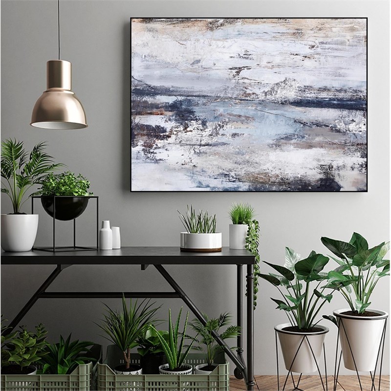Giant Art Canvas  32x24 Outline Framed in Multi-Color