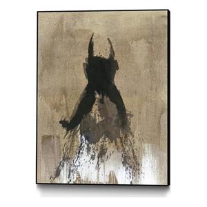 Giant Art Canvas  24x32 Little Black Dress 3 Framed in White