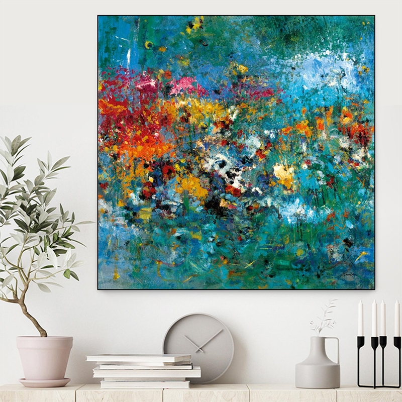 Giant Art Canvas  30x30 Carpe Diem 1 Framed in Pink