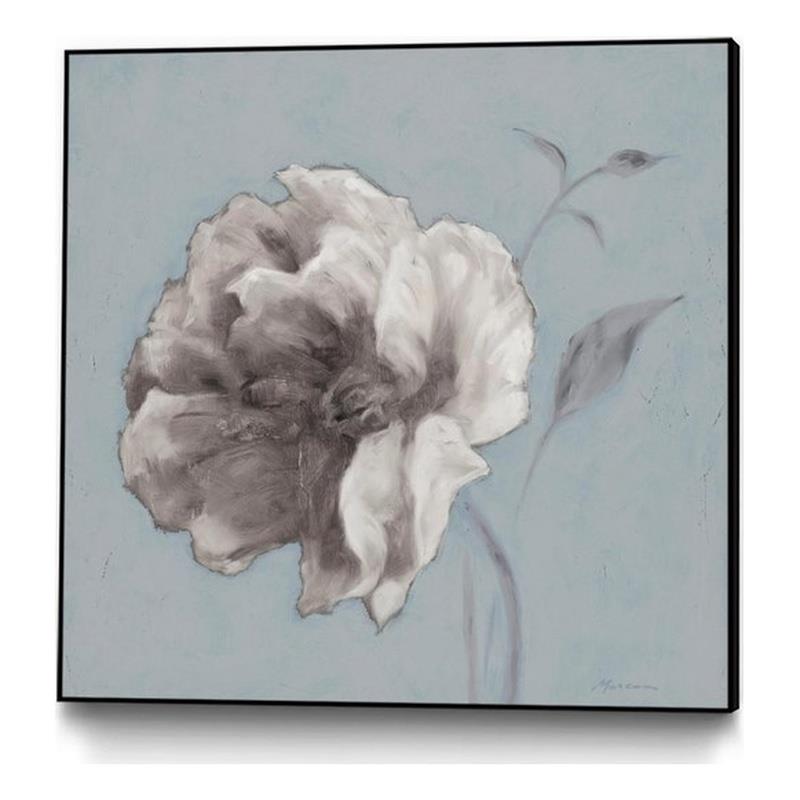 Giant Art Canvas  20x20 FLORAL SYMPOSIUM II Framed in White