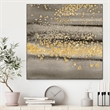 Giant Art Canvas  30x30 Gold Winds Square III Framed in Multi-Color