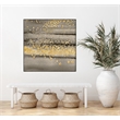 Giant Art Canvas  30x30 Gold Winds Square III Framed in Multi-Color