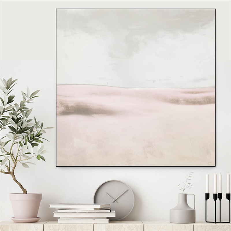 Giant Art Canvas  20x20 Blush Balance I Framed in Multi-Color