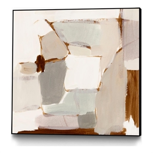 Giant Art Canvas  20x20 Mint Chip I Framed in White