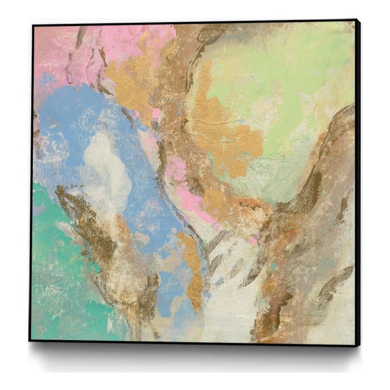 Giant Art Canvas  20x20 Retro Jewel Tones II Framed in Multi-Color