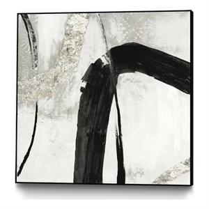 Giant Art Canvas  30x30 Black Ink II Framed in White