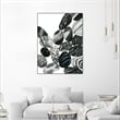 Giant Art Canvas  24x32 Dalmatian Rocks II Framed in White