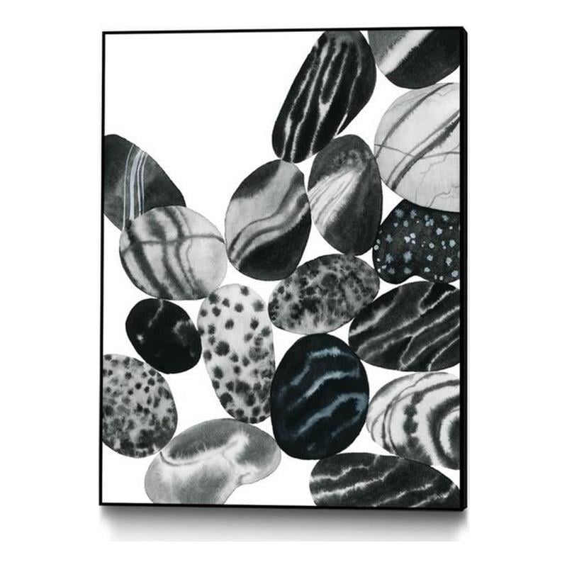 Giant Art Canvas  30x40 Dalmatian Rocks II Framed in White