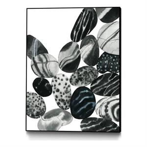 Giant Art Canvas  30x40 Dalmatian Rocks II Framed in White