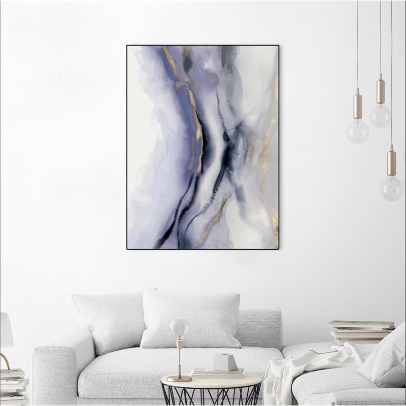 Giant Art Canvas  30x40 Blue Waters I Framed in Multi-Color