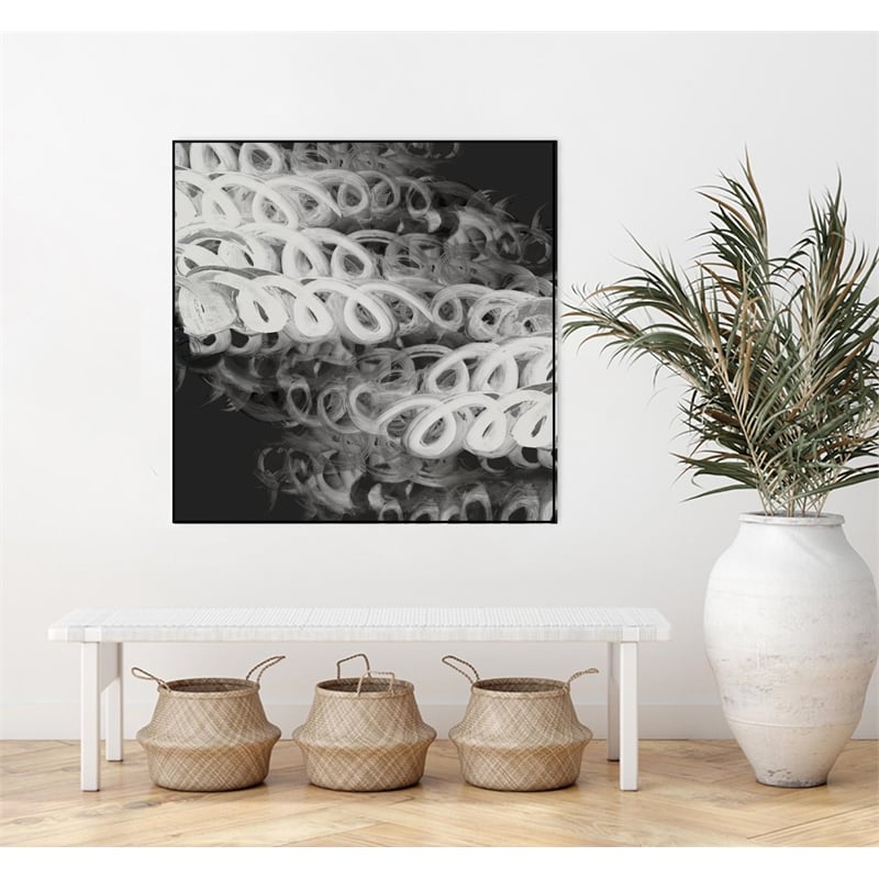 Giant Art Canvas  30x30 Love Letters II Framed in Multi-Color