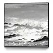 Giant Art Canvas  30x30 Rocks and Waves Framed in Multi-Color