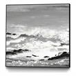 Giant Art Canvas  20x20 Rocks and Waves Framed in Multi-Color