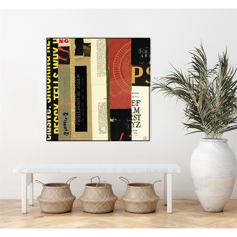 Giant Art Canvas  30x30 Emerge XV Framed in Red