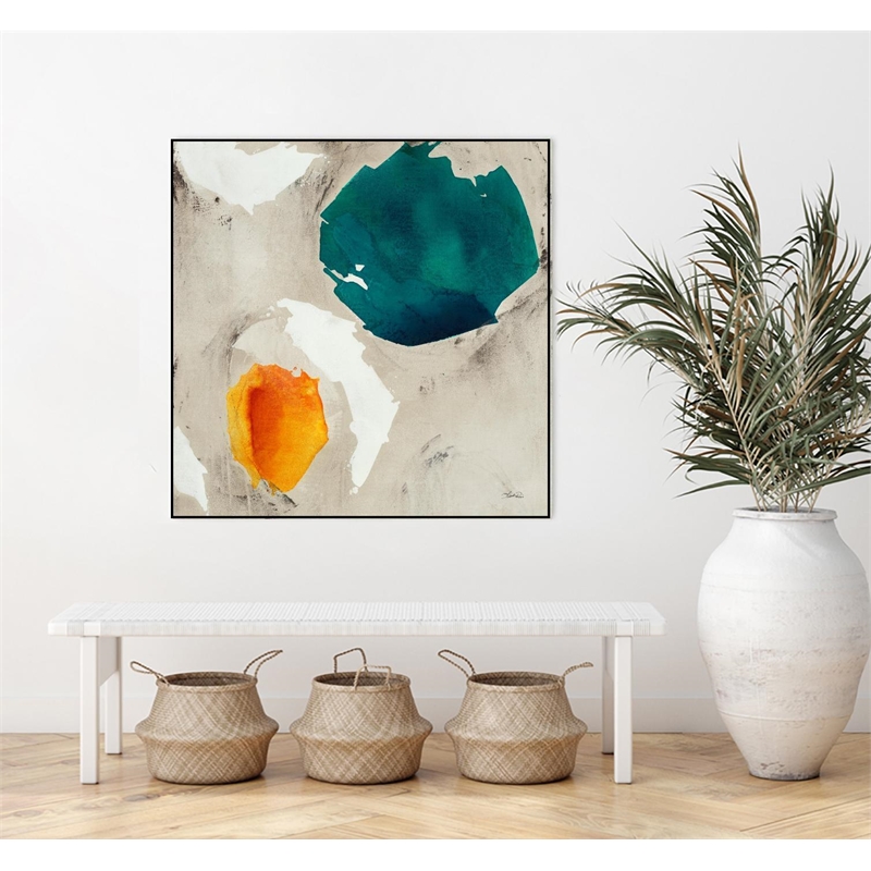 Giant Art Canvas  20x20 Connected II Framed in Multi-Color