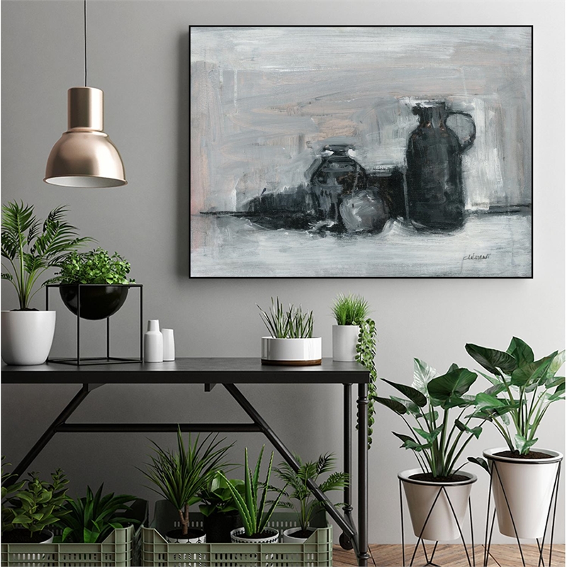 Giant Art Canvas  40x30 Nature Morte II Framed in Multi-Color