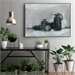 Giant Art Canvas  32x24 Nature Morte II Framed in Multi-Color