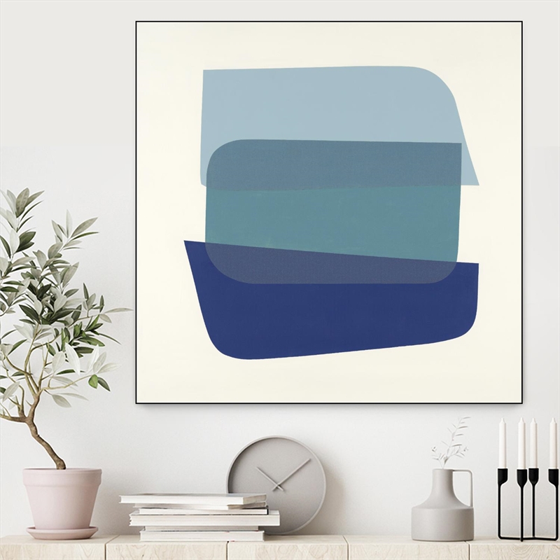 Giant Art Canvas  20x20 Shapes IV Framed in Multi-Color