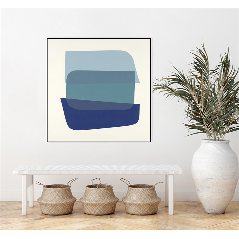 Giant Art Canvas  20x20 Shapes IV Framed in Multi-Color