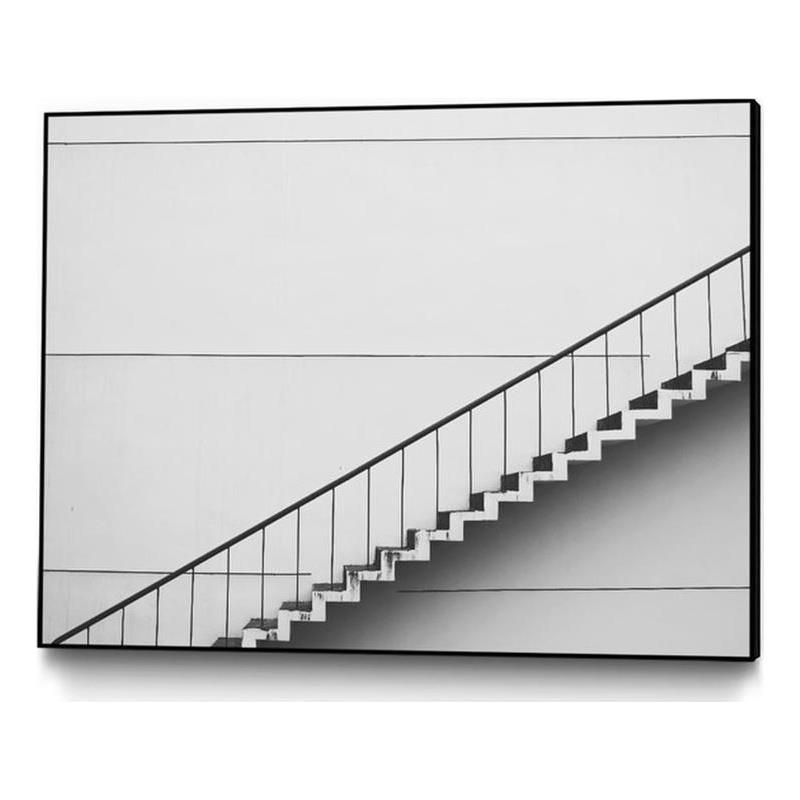 Giant Art Canvas  32x24 Diagonal Staircase Framed in White