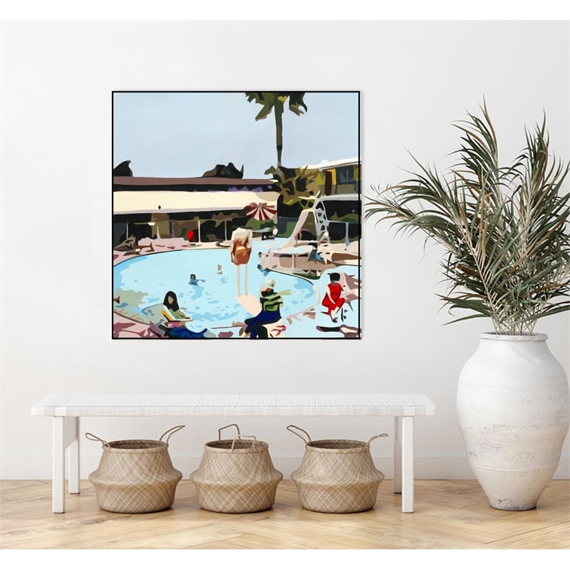 Giant Art Canvas  30x30 Off The Deep Framed in Multi-Color