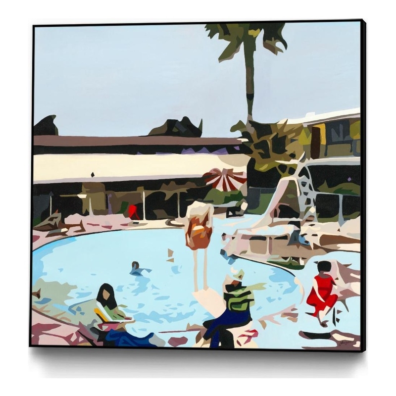 Giant Art Canvas  30x30 Off The Deep Framed in Multi-Color