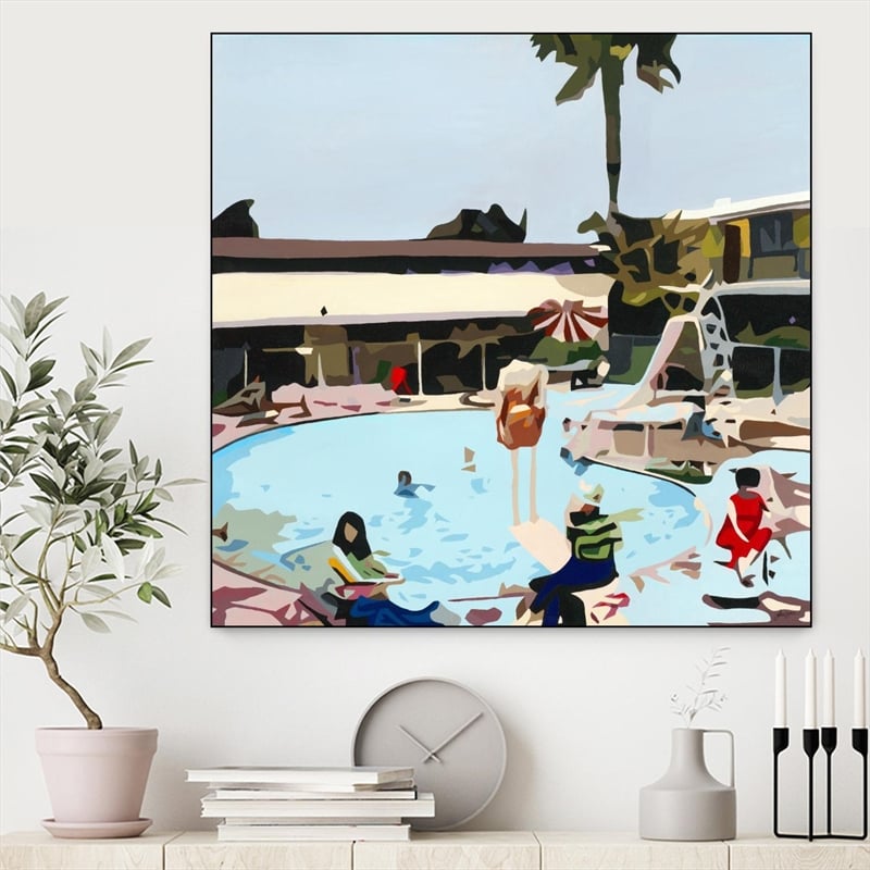 Giant Art Canvas  20x20 Off The Deep Framed in Multi-Color