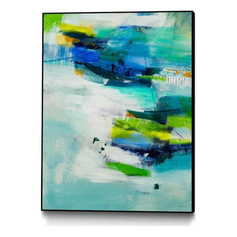 Giant Art Canvas  24x32 Moving Quickly Framed in Multi-Color