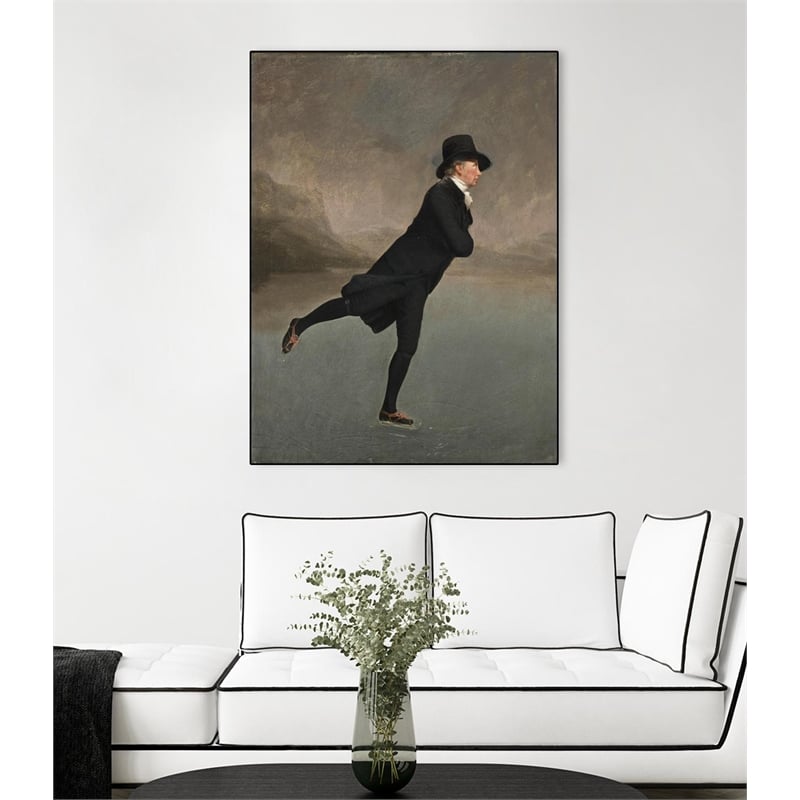 Giant Art Canvas  24x32 Reverend Robert Walker Skating Framed in Multi-Color