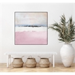 Giant Art Canvas  20x20 Pink Sea Abstract Framed in Pink
