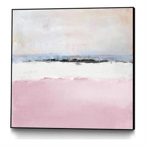 Giant Art Canvas  20x20 Pink Sea Abstract Framed in Pink