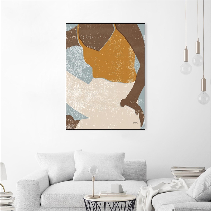 Giant Art Canvas  30x40 Casual III Framed in Multi-Color