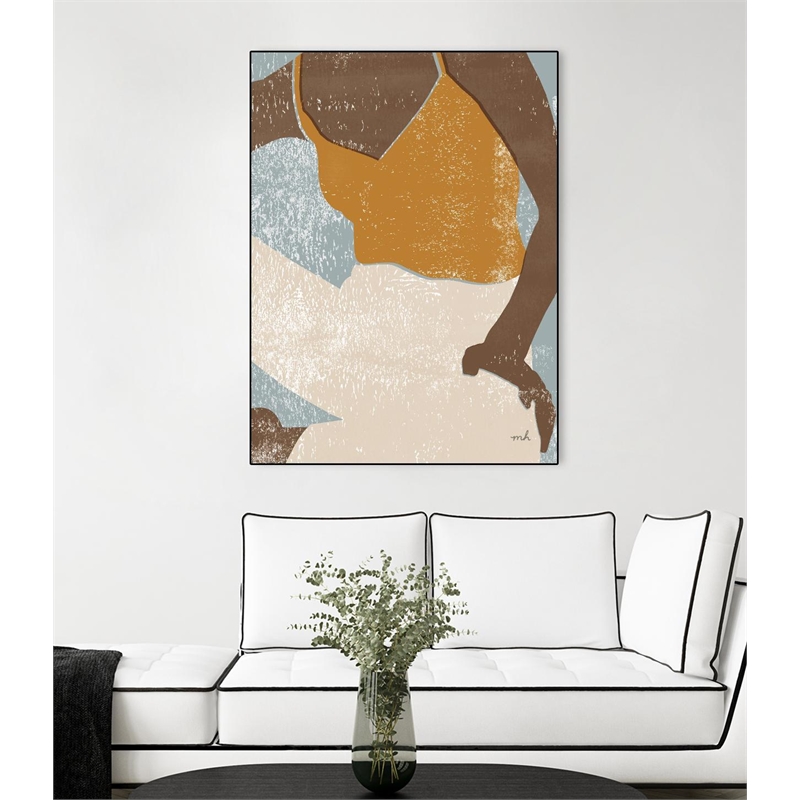 Giant Art Canvas  30x40 Casual III Framed in Multi-Color