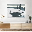 Giant Art Canvas  40x30 Cutter Island II Framed in White