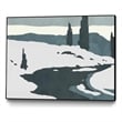 Giant Art Canvas  40x30 Cutter Island II Framed in White