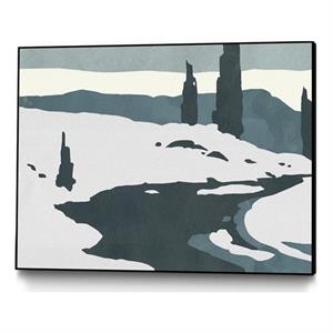 Giant Art Canvas  32x24 Cutter Island II Framed in White
