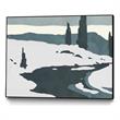 Giant Art Canvas  32x24 Cutter Island II Framed in White