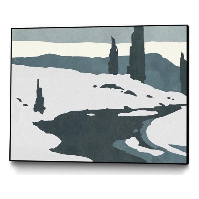 Giant Art Canvas  24x18 Cutter Island II Framed in White