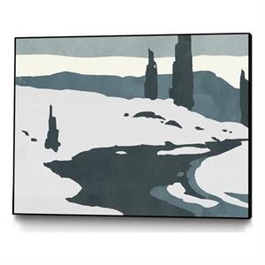 Giant Art Canvas  24x18 Cutter Island II Framed in White