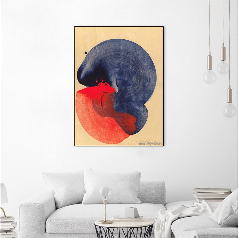 Giant Art Canvas  24x32 Socal 04 Framed in Red