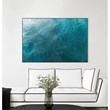 Giant Art Canvas  36x24 Water Texture Two Birds Eye Framed in Green