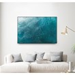 Giant Art Canvas  36x24 Water Texture Two Birds Eye Framed in Green