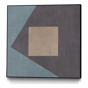 Giant Art Canvas  30x30 Blue Silk Abstract I Framed in Multi-Color