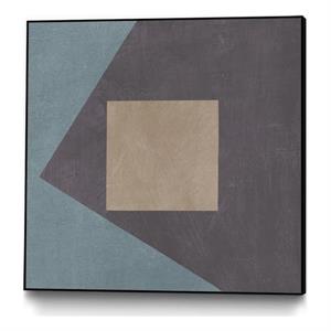 Giant Art Canvas  20x20 Blue Silk Abstract I Framed in Multi-Color