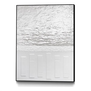 Giant Art Canvas  30x40 Black And White Storm Framed in White