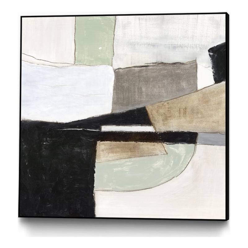 Giant Art Canvas  30x30 Rearrange Space II Framed in Multi-Color