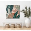 Giant Art Canvas  30x30 Big Cat Beauty V Framed in Multi-Color