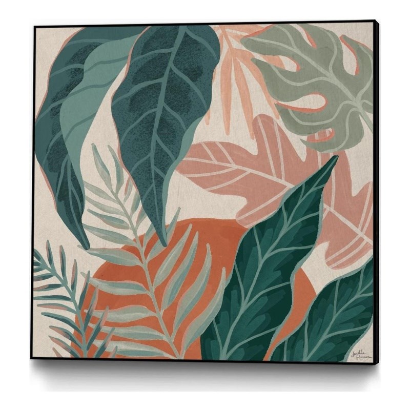 Giant Art Canvas  30x30 Big Cat Beauty V Framed in Multi-Color