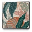 Giant Art Canvas  30x30 Big Cat Beauty V Framed in Multi-Color